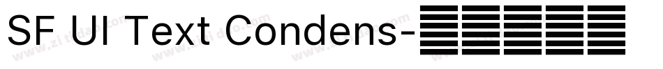 SF UI Text Condens字体转换